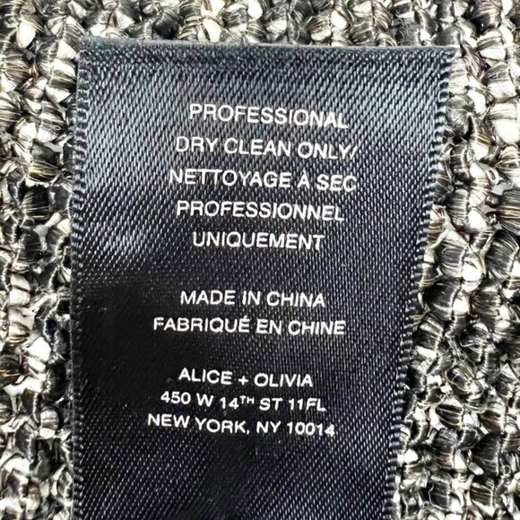 Alice + Olivia Sweater Vest Women's M Black Grey Marled Nessa Long Mixed Knit - Picture 8 of 15